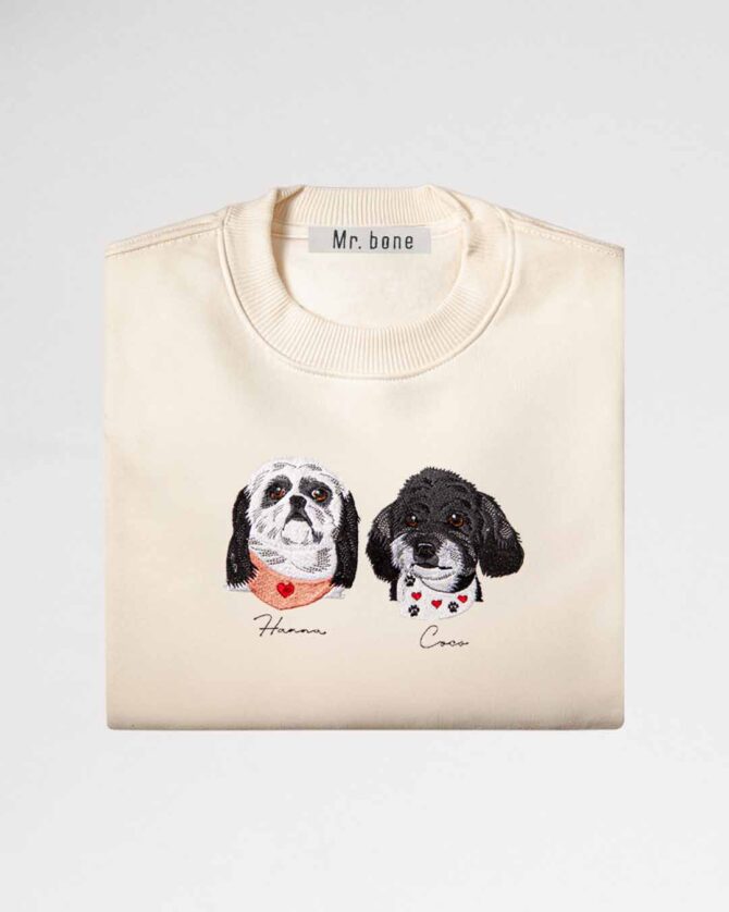 Buzo personalizado a color con 2 mascotas - Imagen 9
