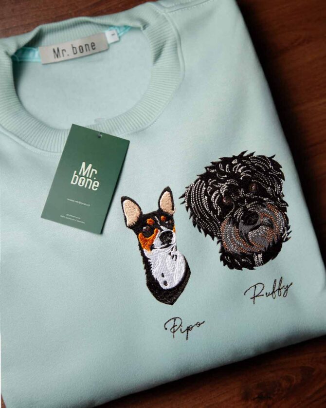 Buzo personalizado a color con 2 mascotas - Imagen 11
