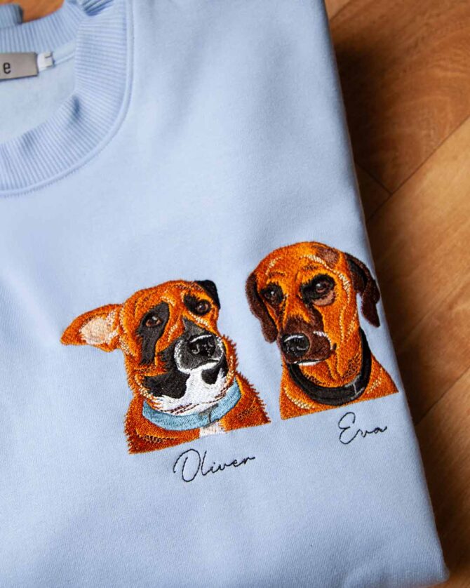 Buzo personalizado a color con 2 mascotas - Imagen 10