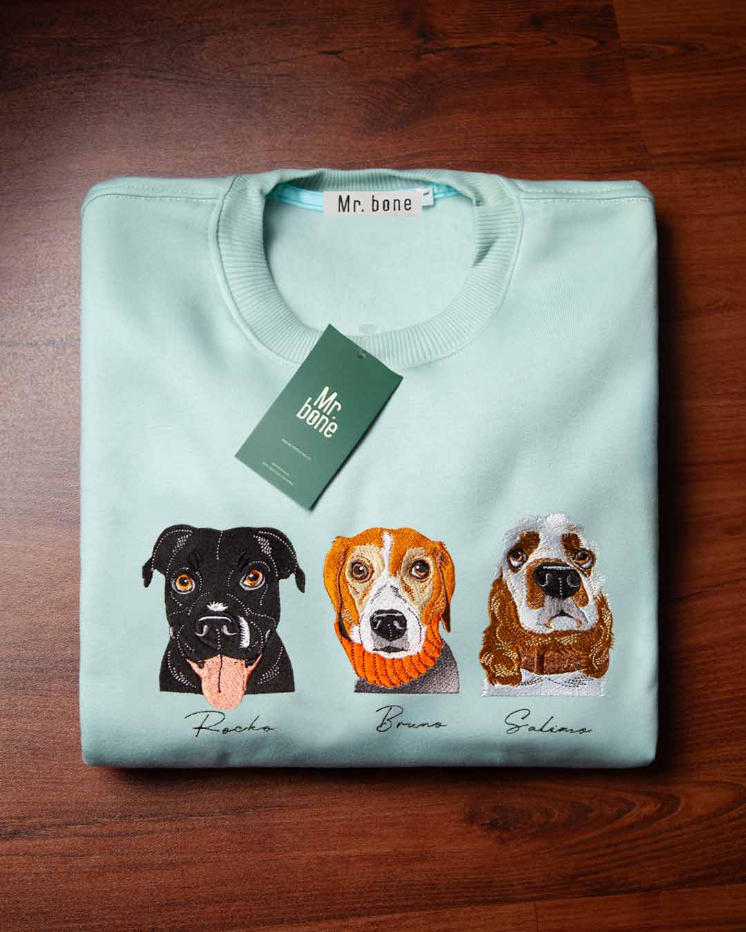 Buzo personalizado a color con 3 mascotas - Imagen 7