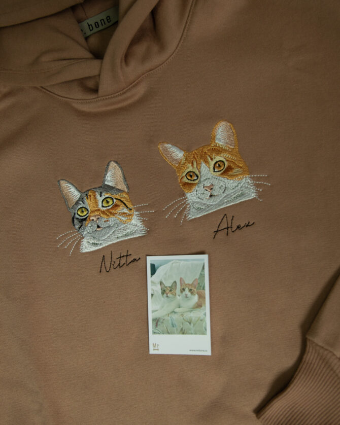 Hoodie personalizado a color 2 mascotas