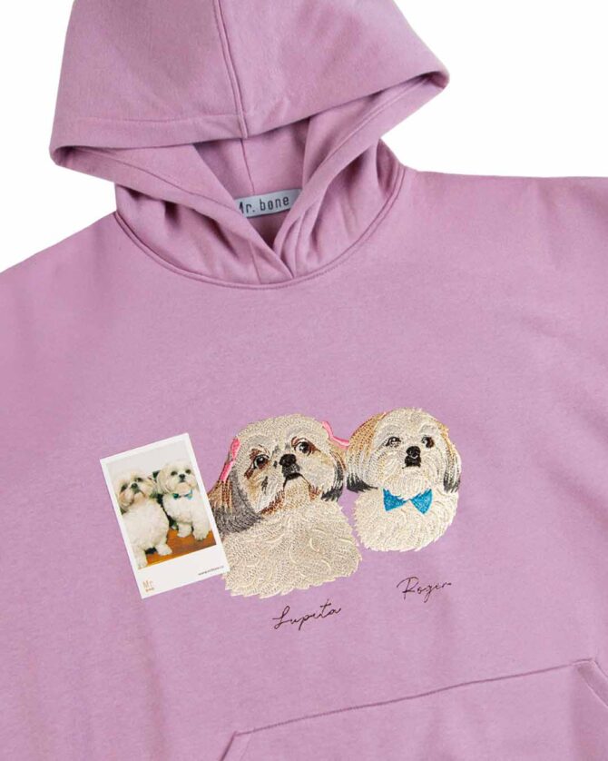Hoodie personalizado a color 2 mascotas - Imagen 4