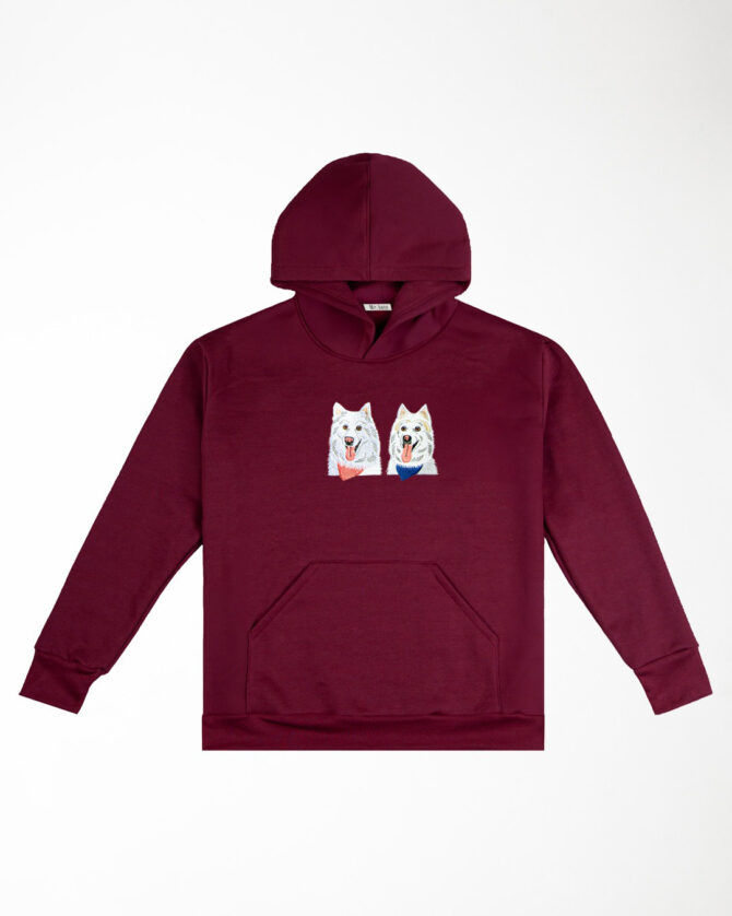 Hoodie personalizado a color 2 mascotas - Imagen 3