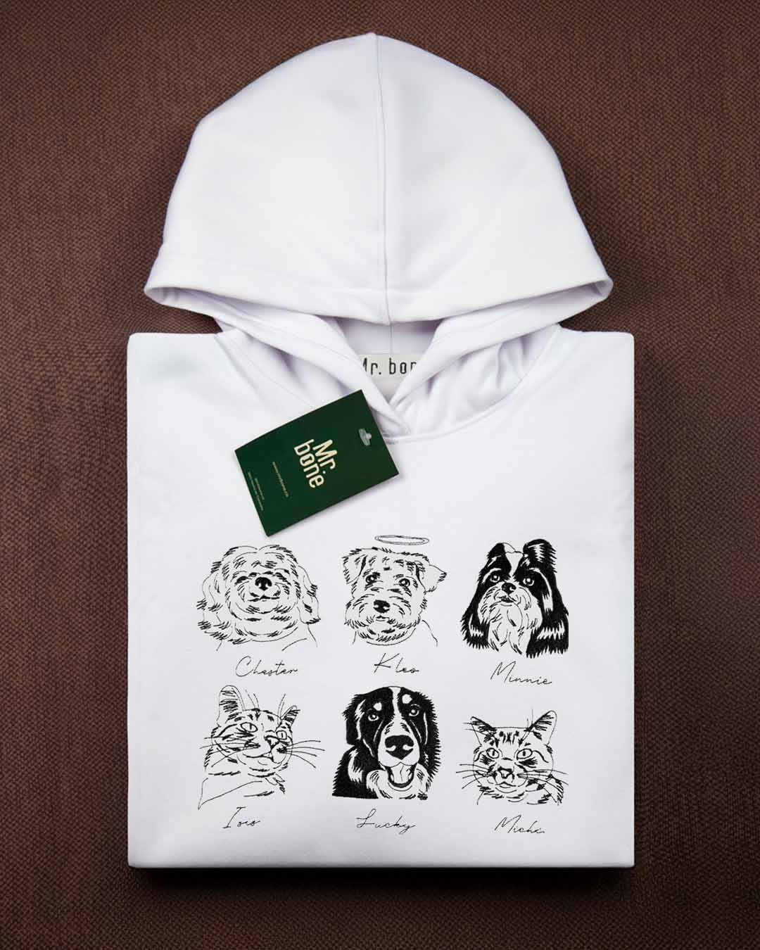 Hoodie personalizado linea 5 o 6 mascotas